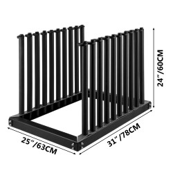 Teräksinen tuulilasiteline 9-paikkainen 785x635x610 mm kuorma-autoon vaahtomuovipehmuste