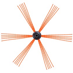 Savupiipun puhdistussarja 7 m nylonvarsilla ergonominen 360 asteen harja