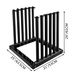 Tuulilasin teline raskas 45-teräs 5-paikkainen 610 mm PVC- ja vaahtomuovipehmusteet