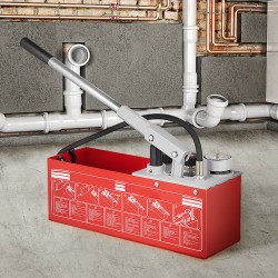 Hydrostaattinen käsikäyttöinen painekoepumppu 60 bar 12 L kolmiyksikköisellä mittarilla R 1/2 liitännällä