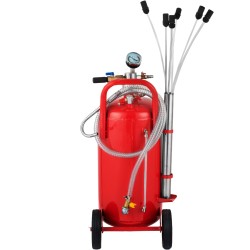 Paineilmakäyttöinen teräsrunkoinen öljynpoistaja 22 7 l säiliöllä 6 imuletkua