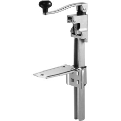 Pöytäkiinnitteinen manuaalinen säilyketölkinavaaja ruostumatonta terästä kaksoisterillä säädettävä jopa 300 millimetriin