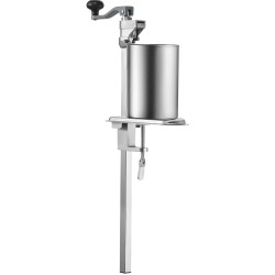 Manuaalinen pöytäkiinnitteinen purkinavaaja korkeussäädöllä jopa 400 millimetriä ruostumaton terä