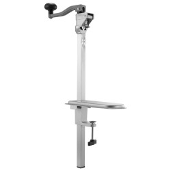 Pöytään asennettava manuaalinen tölkinavaaja ammattikäyttöön valurautainen runko ruostumaton teräs 300 mm