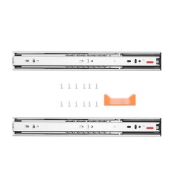Laatikkokiskot sivukiinnityksellä 355 6 mm 6 paria sinkitty hiiliteräs 45 4 kg pehmeä sulkeutuminen