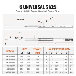 Sivukiinnitteiset laatikkokiskot sinkittyä hiiliterästä 609,6 mm 10 paria
