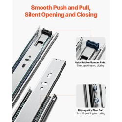 Laatikonkiskot hiiliteräs 20 tuuman täyden ulosvedon 10 paria 45 kilogrammaa kohden