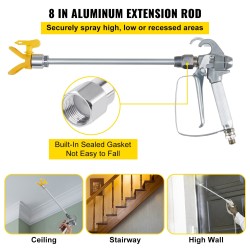 Ilmaton maalausletku ja lisävarustesarja 15,24 m kuitu ja nailon 3600 psi 517-suutin