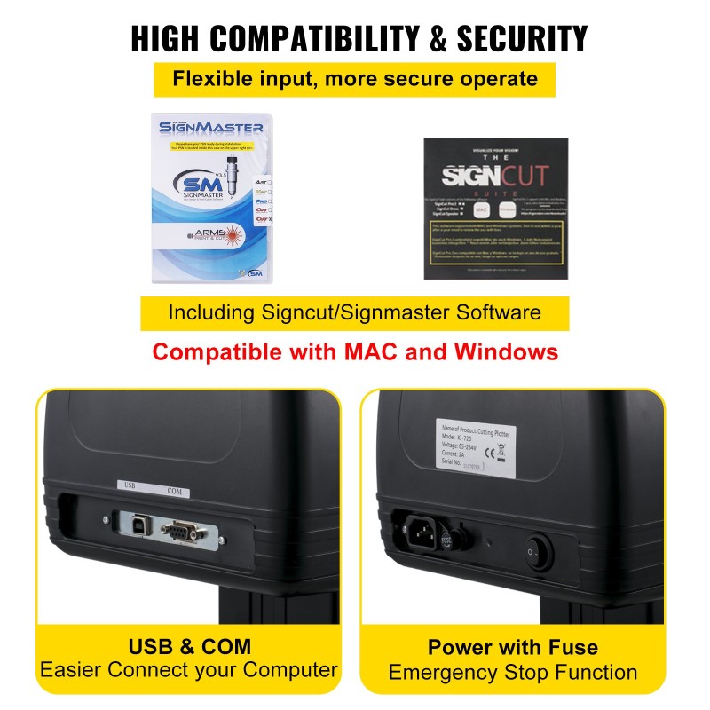 Vinyylileikkuri alumiiniseos 720 mm syöttöleveys nestekidenäytöllä 630 mm leikkausleveys kolme säädettävää puristusrullaa