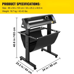 Vinyylileikkuri 720 mm syöttö 630 mm leikkuuleveys optinen silmä taustavalaistu näyttö lattiateline
