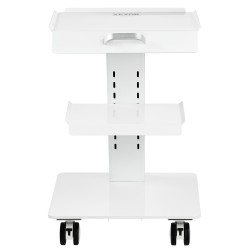 Laboratoriovaunu teräksinen kolmitasoinen 100 kg kantavuus 2 lukittavaa pyörää