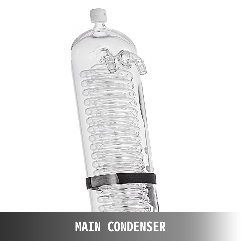 Pyöröhaihdutin ruostumatonta terästä borosilikaattilasi 5L keittopullo 3L vastaanottopullo manuaalinen nosto