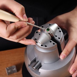 Kromattu teräspallopenkki 127 mm 360 asteen pyörivällä alustalla 35 lisäosaa