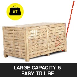 Viputankovaunu terästä 3 t kantavuus 150 cm kahvalla paksunnettu nokkalevy