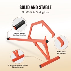 Tukkinostin hiiliteräksinen 1219 mm kahvalla säädettävällä koukulla enintään 25 tuuman halkaisijalle