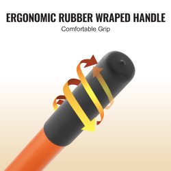 Puunkäsittelykoukku 1500 mm hiiliteräs säädettävä kumipäällysteinen kahva sopii jopa 813 mm tukkeihin