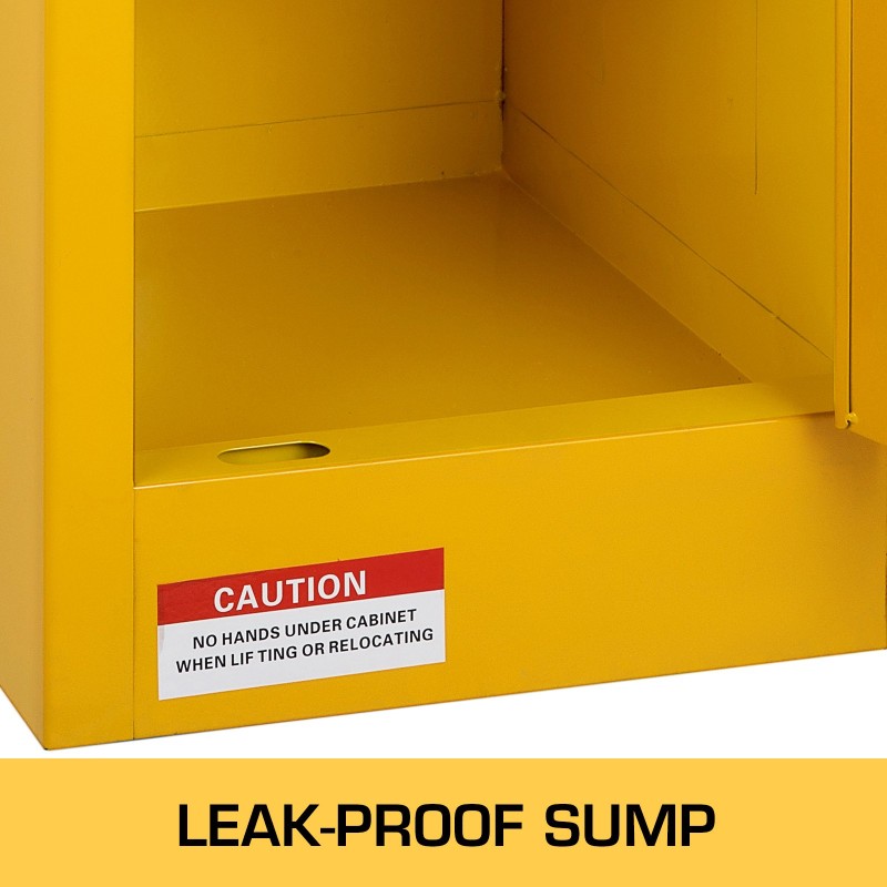 Teräksinen säilytyskaappi palaville nesteille 11 gallonaa maadoitus valuma-allas ilmanvaihtoaukot