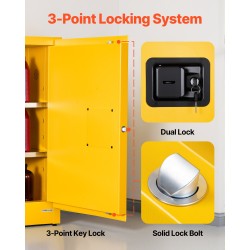 Palavien nesteiden säilytyskaappi kylmävalssattu galvanisoitu teräs 59x46x90 cm säädettävä hylly