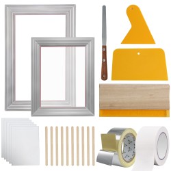 Silkkipainosarja 2 alumiinikehystä 8x10 ja 10x14 tuumaa 110-lankainen polyesteriverkko