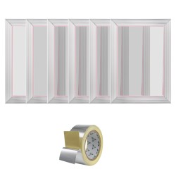 Silkkipainokehyssetti 6 kappaletta 25,4 x 35,6 cm alumiinirunko polyesteriverkko 110 tiheys
