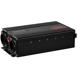 Muokattu siniaaltoinvertteri 1500W 12V 230V 2 AC 2 USB C portti alumiiniseoskuori