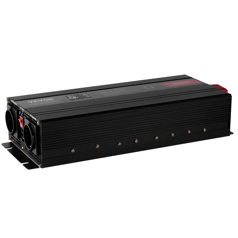 Virranmuunnin 3000W muokattu siniaalto 12V–230V 3 AC-pistorasiaa 2 USB-porttia 1 Type-C-portti