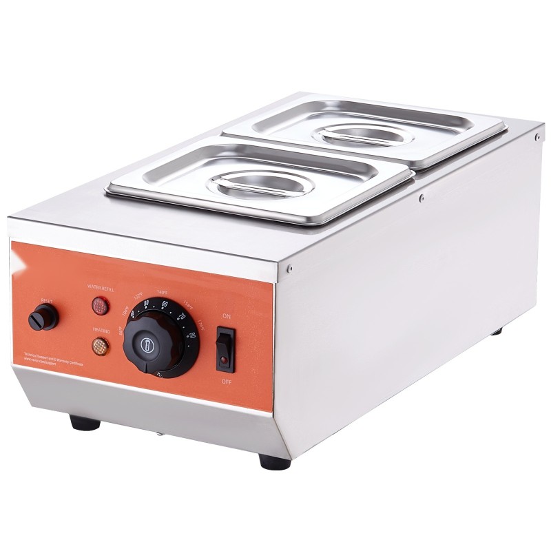 Kaksisylinterinen suklaansulatuslaite ruostumatonta terästä 2 säiliötä 1,5 l 30–85 astetta