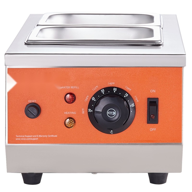 Kaksisylinterinen suklaansulatuslaite ruostumatonta terästä 2 säiliötä 1,5 l 30–85 astetta