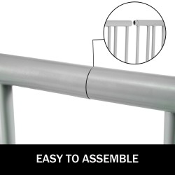 Lattiamallinen pyöräteline galvanoidusta teräksestä valkoiseksi jauhemaalattu 10 paikkaa kaksipuolinen