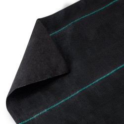 Rikkaruohokangas musta kaksikerroksinen neulahuovutettu ja kudottu polypropeeni 0 9x91 4 m