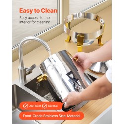 Juoma-annostelija ruostumaton teräs 13 l alkoholipoltin tiputtamaton hana