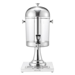 Juoma-annostelija 8 l ruostumaton teräs PC-muovinen jääkammio tipaton hana ravintoloihin