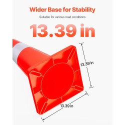 Turvakartio polyvinyylikloridi 73 cm 12 kpl oranssi kaksi heijastavaa kaulusta painotettu pohja