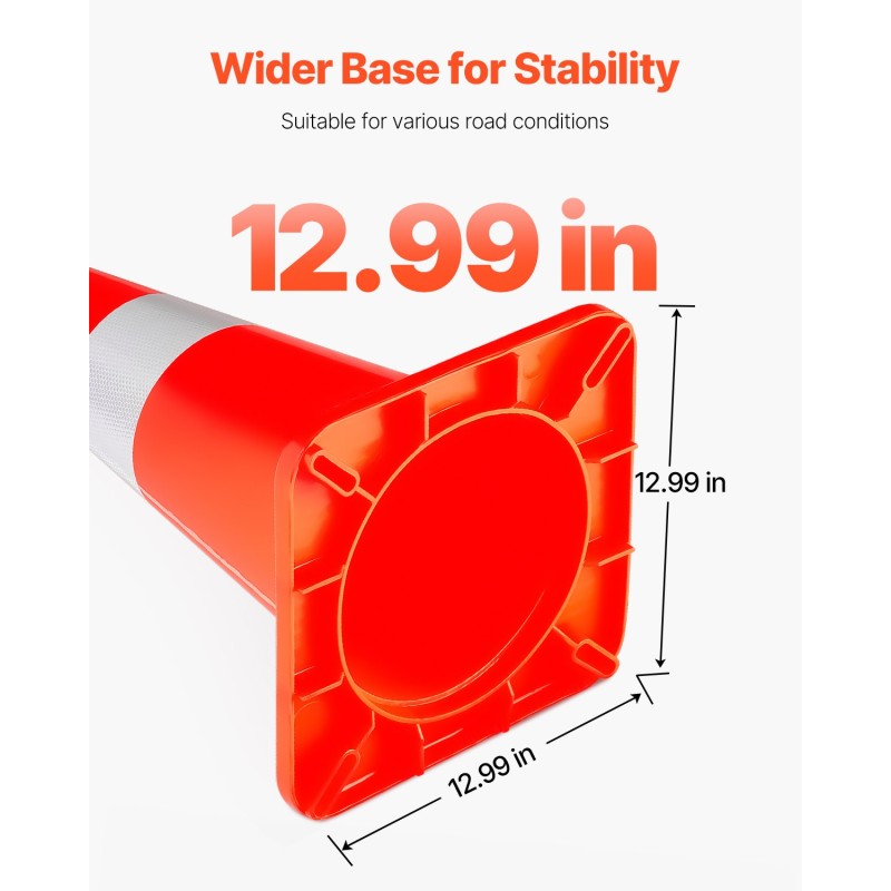 Liikennekartiot PVC-materiaali 73 cm 10 kpl oranssi kaksi heijastavaa kaulusta painotettu jalusta