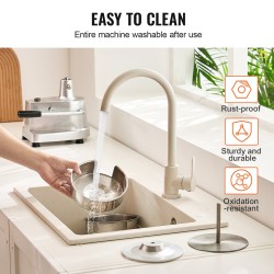 Manuaalinen burgeripihviprässi 150 mm ruostumaton teräskulho 1000 kpl pihvivahtipapereita ammattikeittiöön