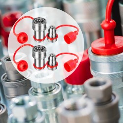 Hydraulinen pikaliitinsarja pallomainen pää teräs 3/8 tuumaa 280 bar 2 sarjaa