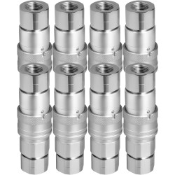 Hydrauliset pikaliittimet karkaistusta teräksestä 1 2 runko 1 2 NPT 8 paria liukuohjatuille kuormaajille