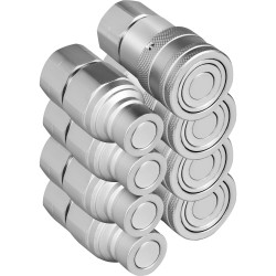 Hydrauliset pikaliittimet 3/4 tuuman runko 3/4 NPT-kierteellä 4 paria karkaistu teräs sinkki-nikkelipinnoite