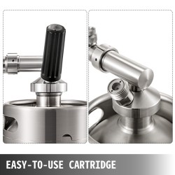 Nitro-kylmäkahvilaite 304-ruostumaton teräs 2 l hana kansi