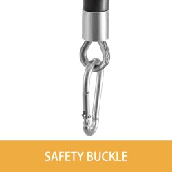 Jousitasain teräs kantavuus 9–15 kilogrammaa 1,5 metrin vaijerilla ja koukulla