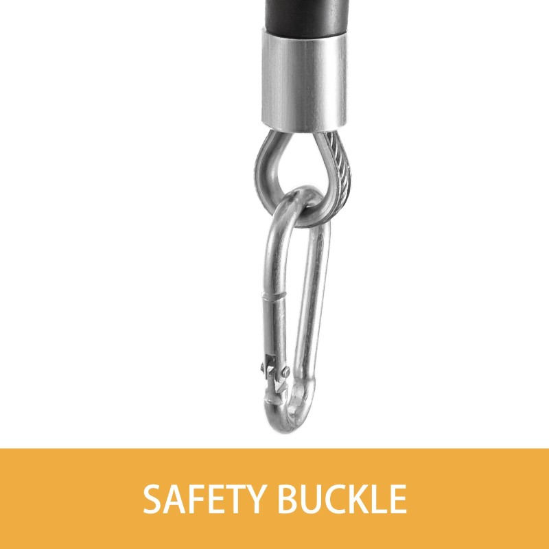 Jousitasain teräs kantavuus 9–15 kilogrammaa 1,5 metrin vaijerilla ja koukulla