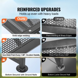 Metallinen vuohi- ja lammasteline lypsyyn ja hoitoon 1195x584 mm