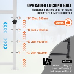 Ruosteenestopinnoitettu rautainen vuohi- ja lammasjalusta 1195x584 mm säädettävä 21–33 tuumaa pääosalla