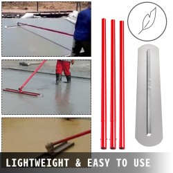 Betonitasoitinsarja mangaaniteräslastalla 1200 x 200 mm säädettävällä sangalla kolmella 1,8 m varrella