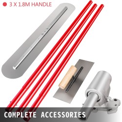 Betonitasoitinsarja mangaaniteräslastalla 1200 x 200 mm säädettävällä sangalla kolmella 1,8 m varrella