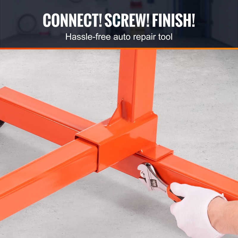 Moottoriteline teräs 340 kg 360 asteen säätöpäällä H-jalustalla neljällä säädettävällä kiinnitysvarrella