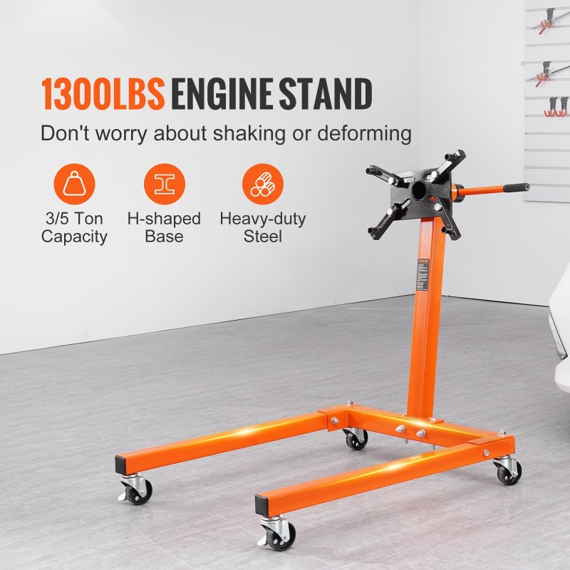 Moottoriteline teräksinen 590 kg kantavuudella 360 asteen kiinnityspäällä pyörillä