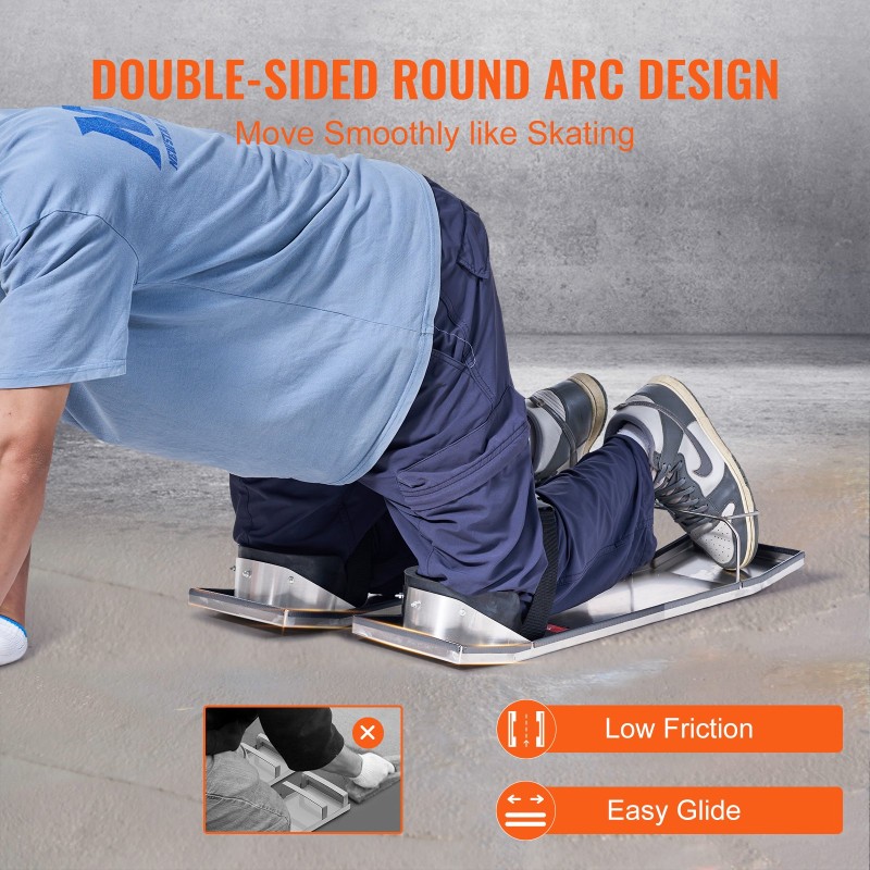 Betonipolvilautaliukulevyt ruostumattomasta teräksestä 75x20x10 cm pari betonin viimeistelyyn