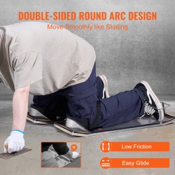 Polvelaudat ruostumatonta terästä 747×255 mm 2 kpl polvityynyillä ja säädettävillä hihnoilla