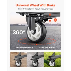 Taittotuolivaunu teräsrunko kaksitasoinen kahdeksankymmentäneljä tuolia mattamusta jarrullisilla kumipyörillä